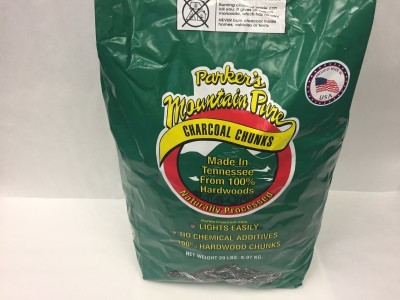 Parker's Mountain Pure Charcoal Chunks as sold by Euclid Fish Company near Cleveland