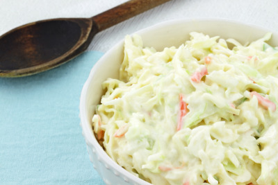 One pound container of extra coleslaw from Chef Comella’s Clambakes in Euclid, Ohio