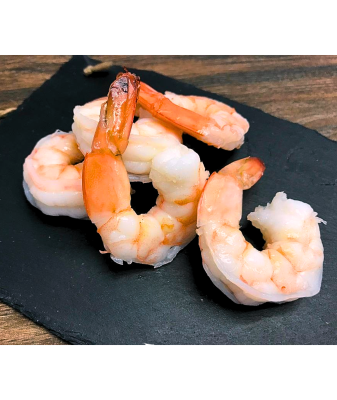 Chef Comella's Fresh Cooked Cocktail Shrimp, sold by Euclid Fish Company